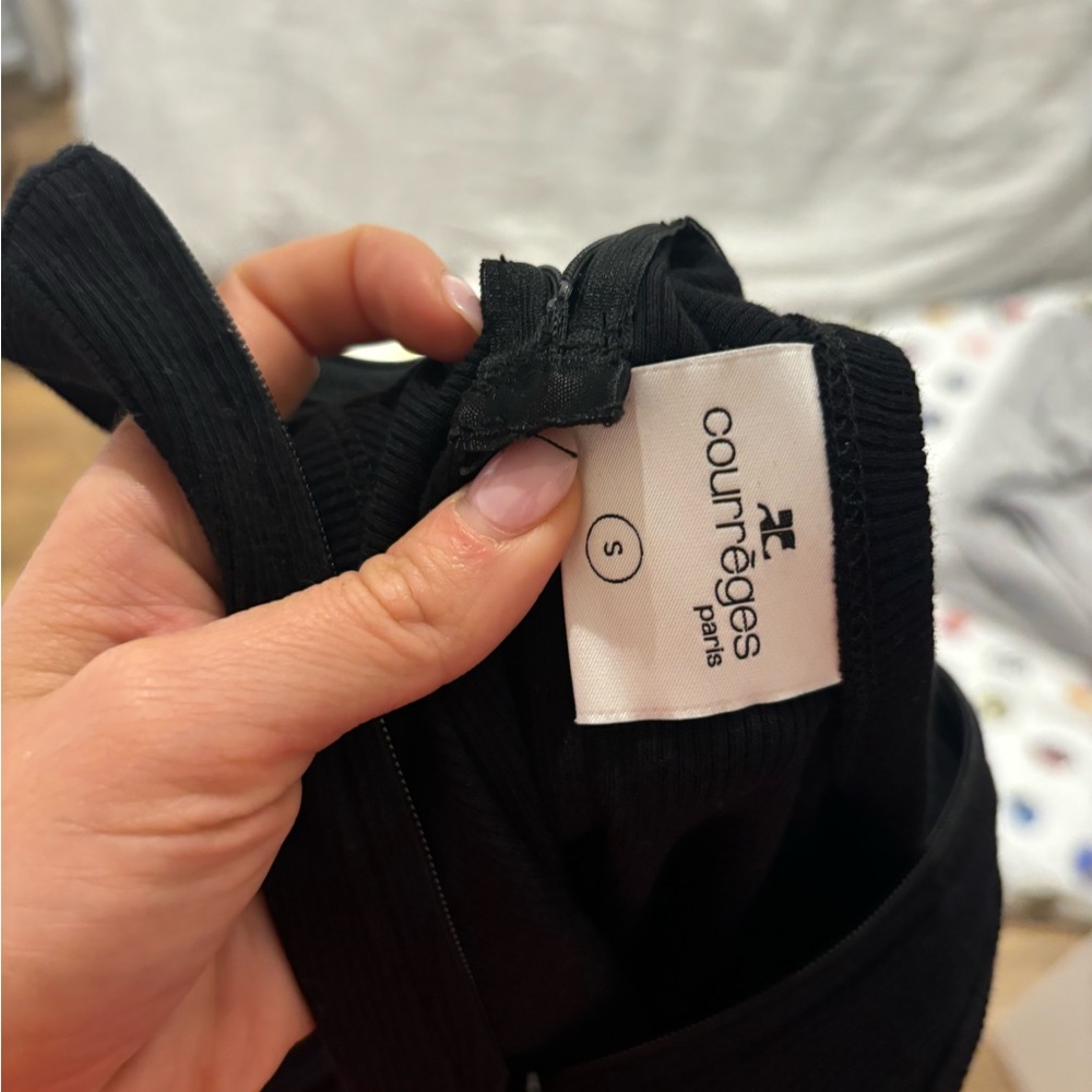 Courrèges zip front Black Women’s Dress